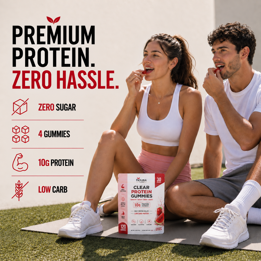 Noura Labs Clear Protein Gummies – Strawberry Watermelon