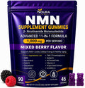 NMN Supplement Gummies 1000mg Per Serving 11-in-1 with Nicotinamide Mononucleotide, Resveratrol, CoQ10, Quercetin & Gluthathione NAD+Supplement Precusor Mix Berries (90 Count)